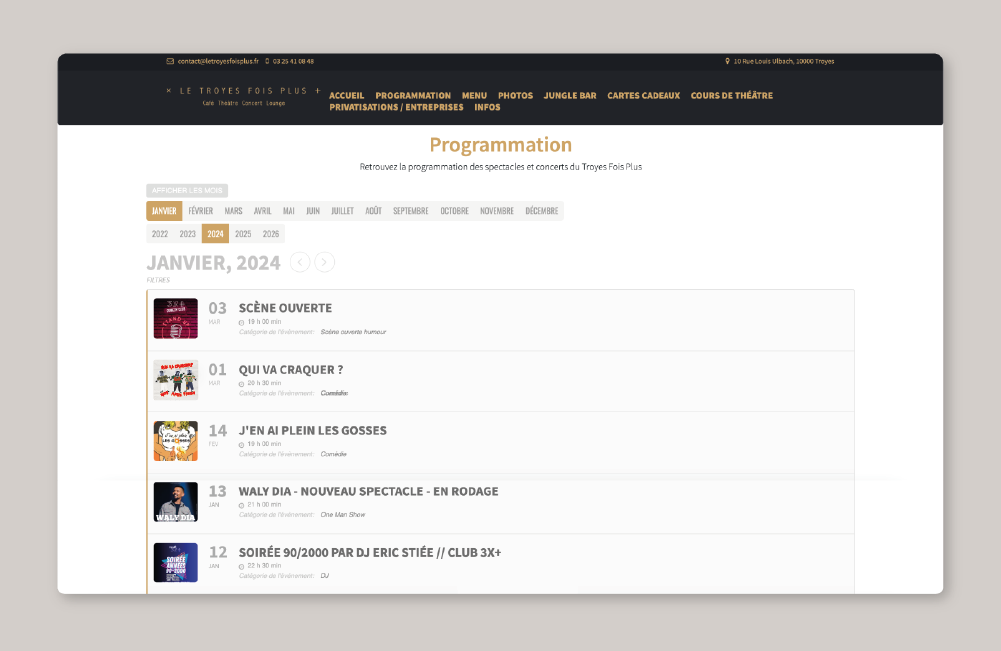 Screenshot programmation