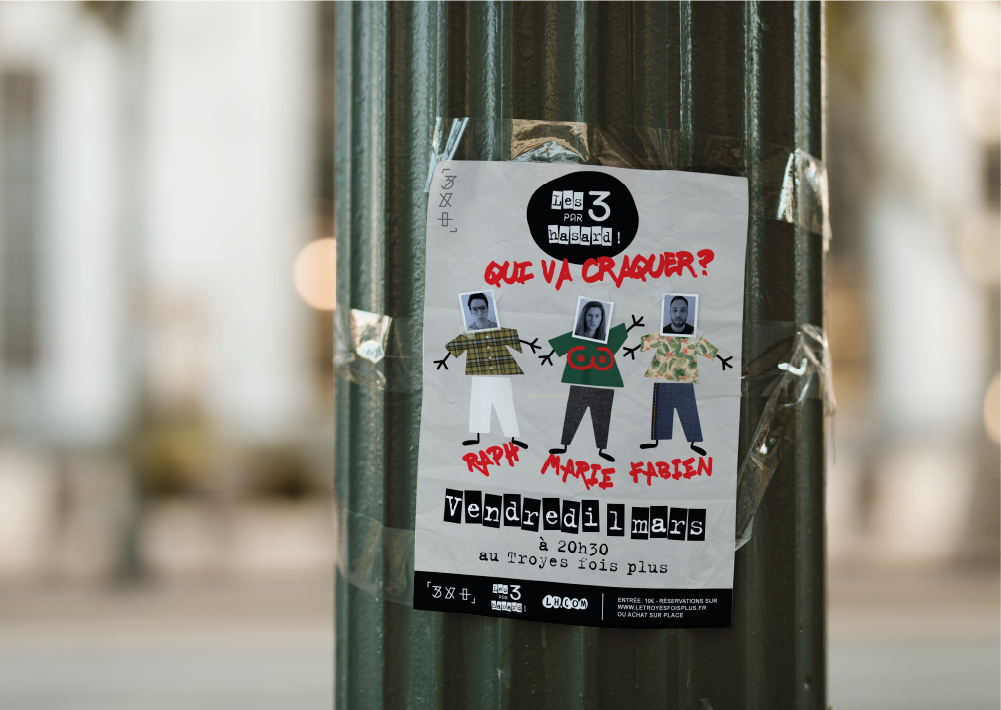 Flyer scotché sur un lampadadaire