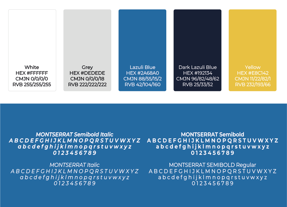 Couleurs primaires et typographies