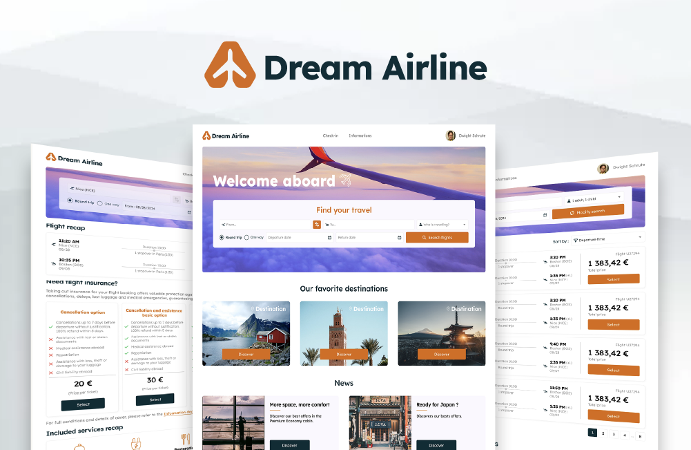 Mockup page du site
